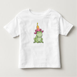Frosch mit Plumeria Kleinkind T-shirt