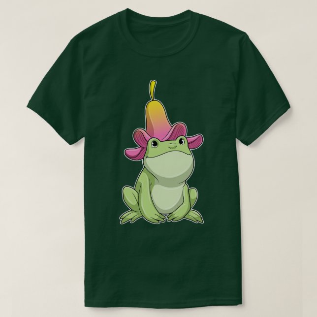 Frosch mit Plumeria T-Shirt (Design vorne)
