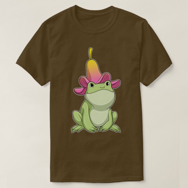Frosch mit Plumeria T-Shirt (Design vorne)