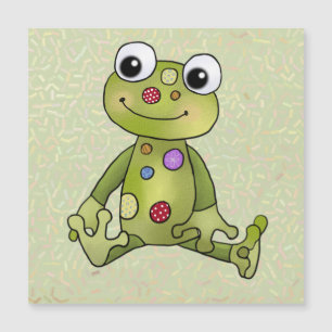 Frosch mit Punkten Magnetkarte