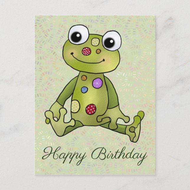 Frosch mit Punkten Postkarte (Vorderseite)