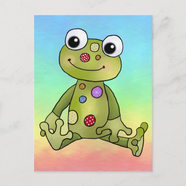 Frosch mit Punkten Postkarte (Vorderseite)