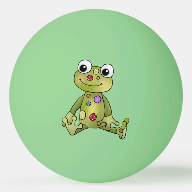 Frosch mit Punkten Tischtennisball (Vorderseite)