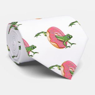 Frosch mit rosa Eis Krawatte
