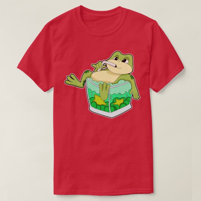 Frosch mit Saft T-Shirt (Design vorne)