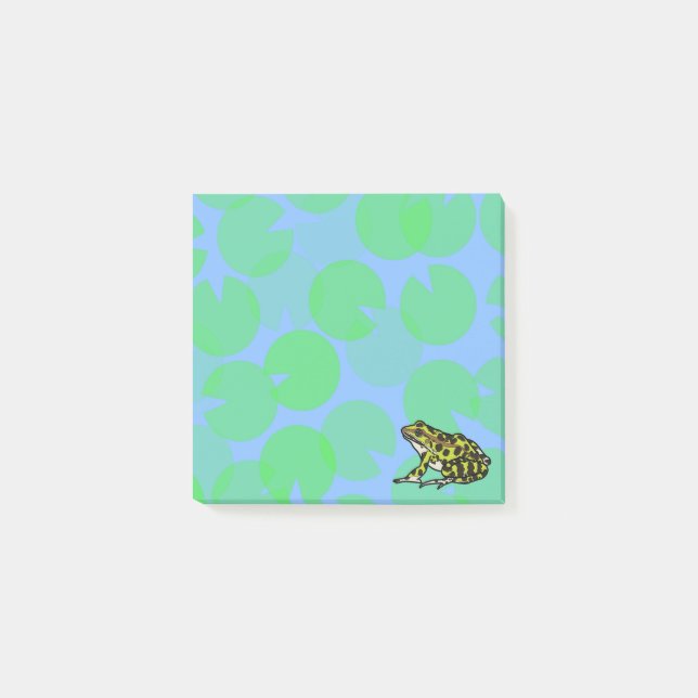 Frosch mit Seerosenblättern Post-it-Notes Post-it Klebezettel (Vorderseite)