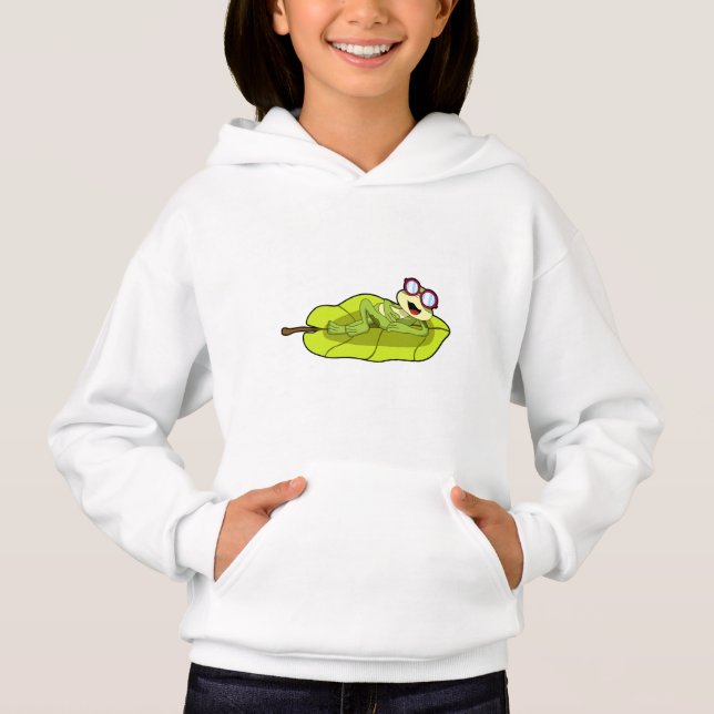Frosch mit Sonnenbrille Hoodie (Vorderseite)