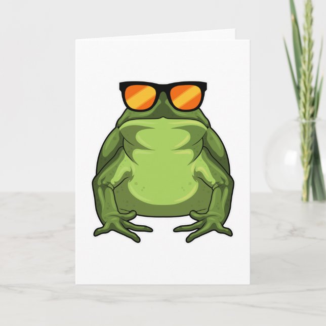 Frosch mit Sonnenbrille Karte (Vorderseite)