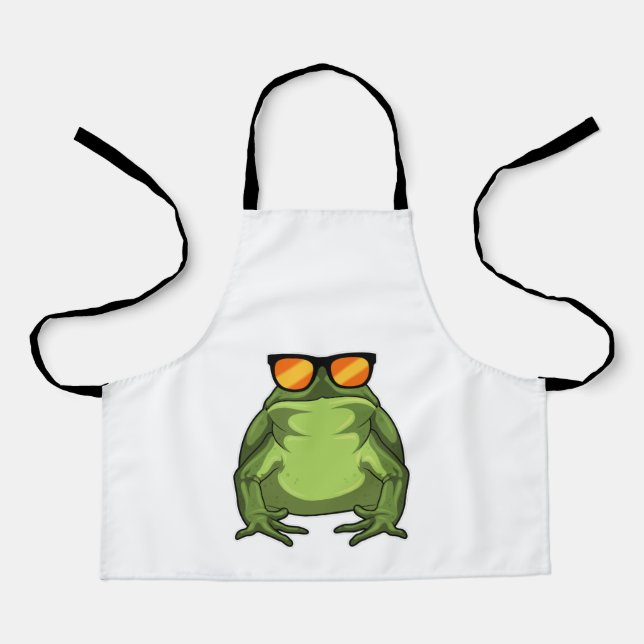 Frosch mit Sonnenbrille Schürze (Vorderseite)