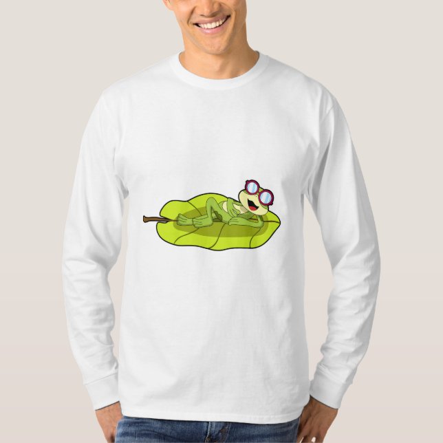 Frosch mit Sonnenbrille T-Shirt (Vorderseite)