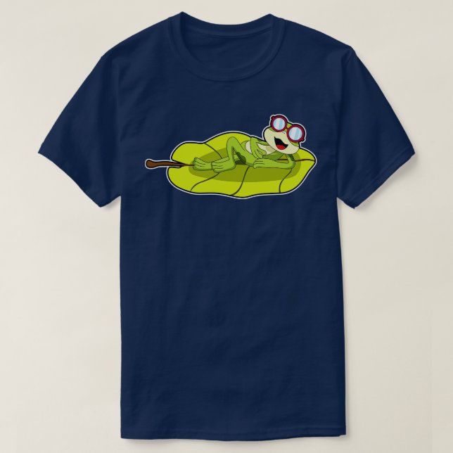 Frosch mit Sonnenbrille T-Shirt (Design vorne)