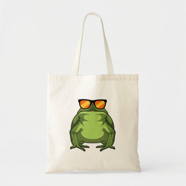Frosch mit Sonnenbrille Tragetasche (Vorne)