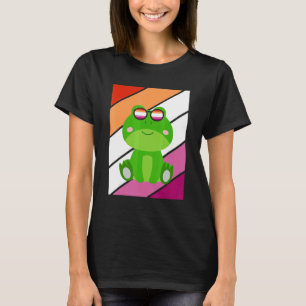 Frosch mit stolzer lesbischer Flagge LGBTQ stolz a T-Shirt