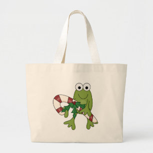 Frosch mit Süßkanistenhemden und Geschenken Jumbo Stoffbeutel