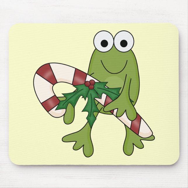 Frosch mit Süßkanistenhemden und Geschenken Mousepad (Vorne)