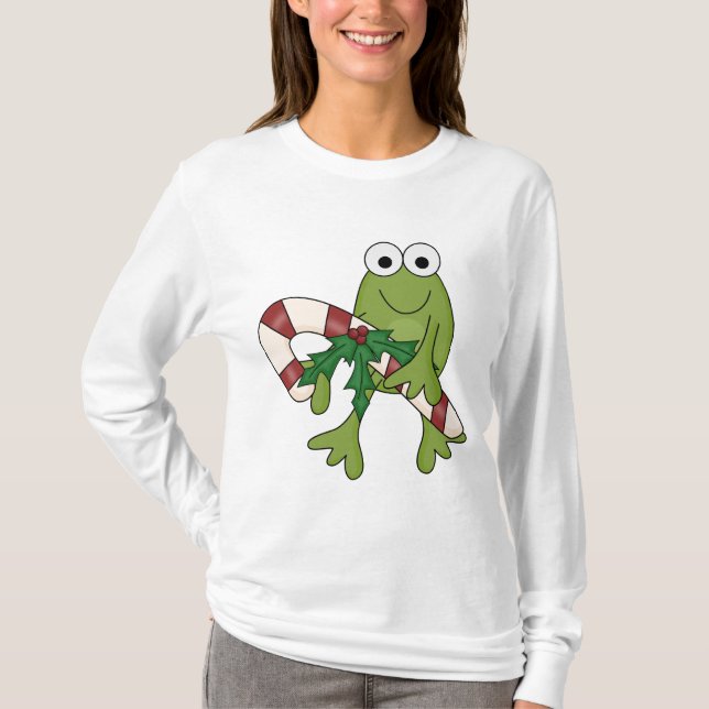 Frosch mit Süßkanistenhemden und Geschenken T-Shirt (Vorderseite)