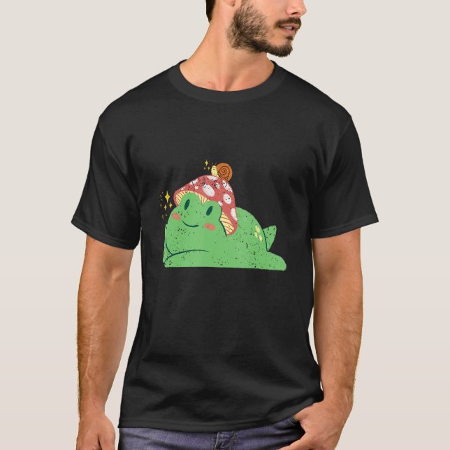 Frosch mit Toadstocker und Schnecke T-Shirt (Vorderseite)
