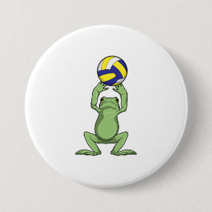 Frosch mit Volleyball Button