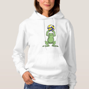 Frosch mit Volleyball Hoodie