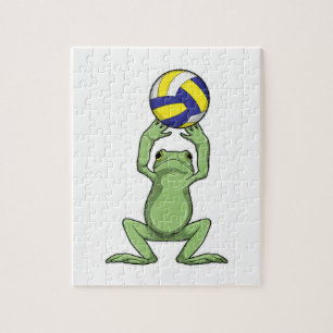 Frosch mit Volleyball Puzzle
