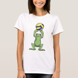 Frosch mit Volleyball T-Shirt