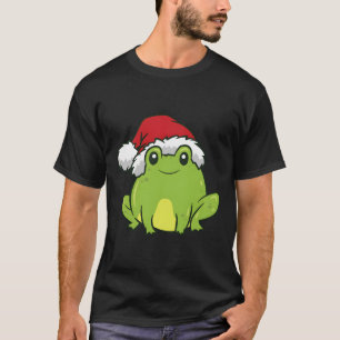 Frosch mit Weihnachtsmannmütze Funny Frogs Lover C T-Shirt
