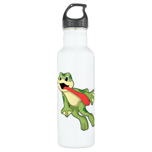 Frosch mit Zunge draußen Edelstahlflasche