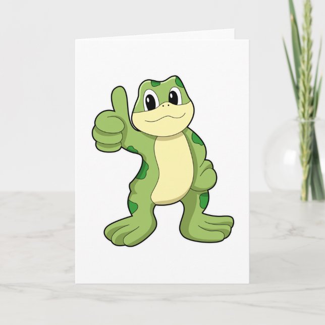Frosch mit Zustimmung Karte (Vorderseite)