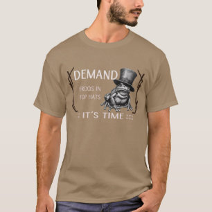 Frosch mit Zylinder auf Nachfrage T-Shirt
