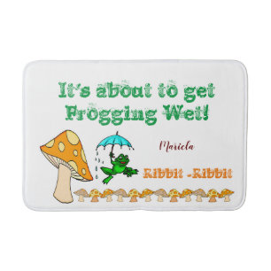 Frosch Mushroom Ribbit Badezimmer Badematte
