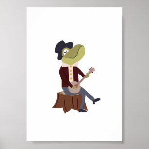 Frosch-Musiker-Plakat Poster