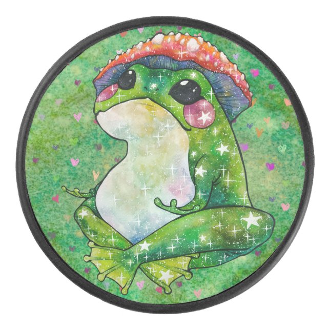 Frosch namens Clover Eishockey Puck (Vorderseite)