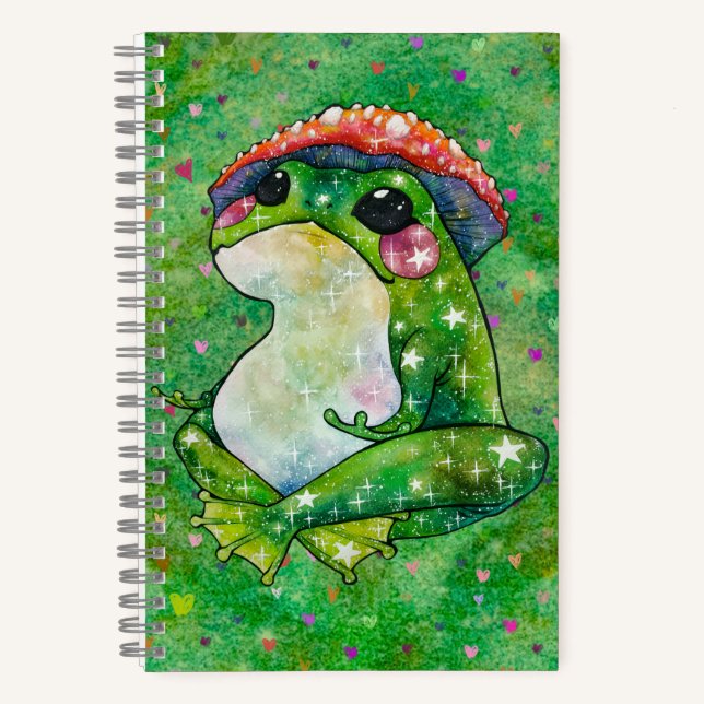 Frosch namens Clover Notizbuch (Vorderseite)