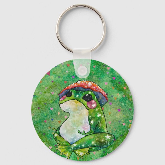 Frosch namens Clover Schlüsselanhänger (Vorderseite)
