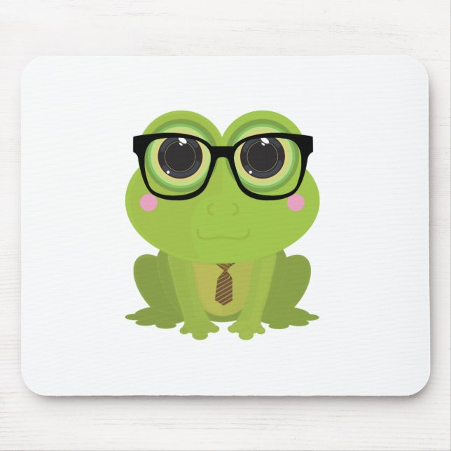 Frosch-Nerd Mousepad (Vorne)