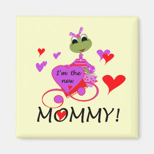 Frosch New Mommy T - Shirt und Geschenke Magnet