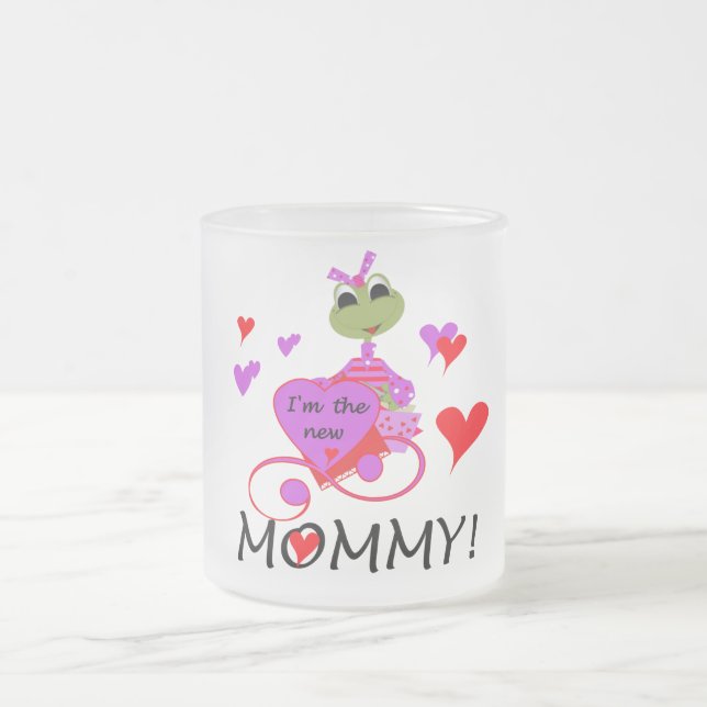 Frosch New Mommy T - Shirt und Geschenke Mattglastasse (Mittel)