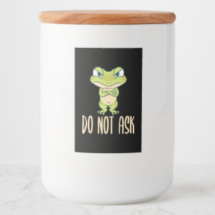 Frosch nicht Gefragt Lebensmitteletikett