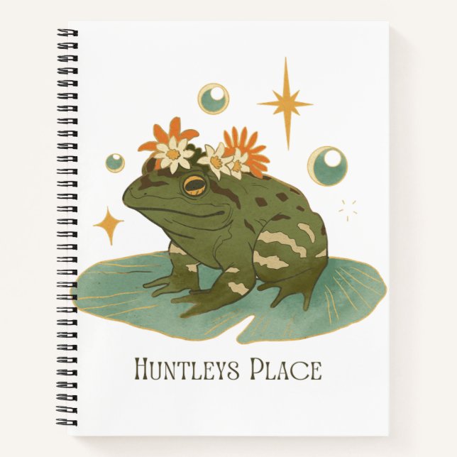 Frosch Notizbuch Huntleys Platz  (Vorderseite)