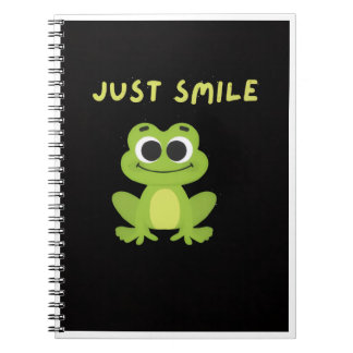 Frosch Notizbuch - Süßer Frosch lächelt Journal Notizblock