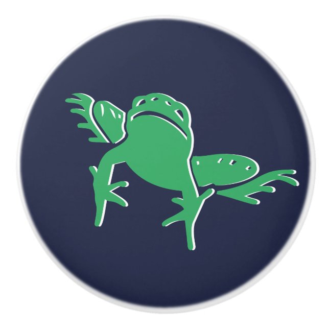Frosch oder Toad Keramikknauf (Vorderseite)