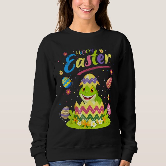 Frosch Ostereier Frosch Ostern Sweatshirt (Vorderseite)