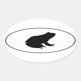Frosch Oval Logo Ovaler Aufkleber
