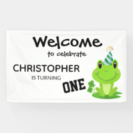 Frosch Party Erstgeburt Sumpf Grüner Frogg Banner