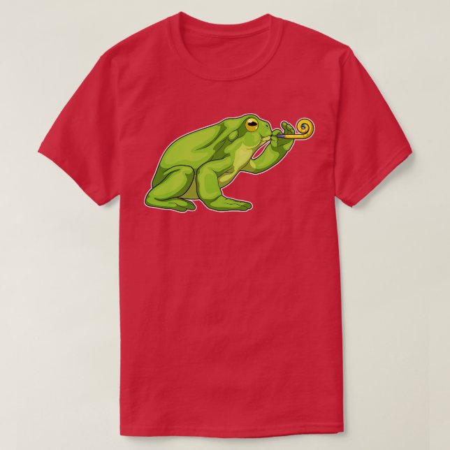 Frosch Party Horn T-Shirt (Design vorne)