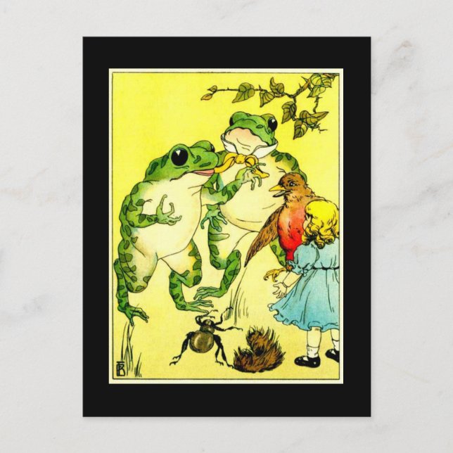 Frosch-Party Postkarte (Vorderseite)