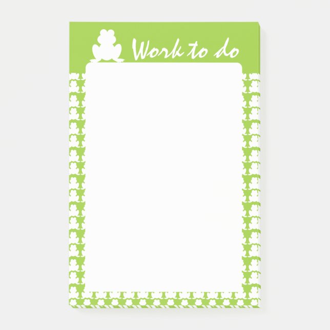 Frosch Pattern Post-it Klebezettel (Vorderseite)