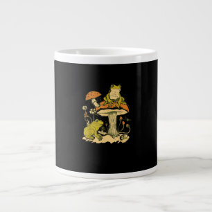 Frosch-Pilz-Cottagecore-Ästhetik-Goblincore-Schnit Jumbo-Tasse