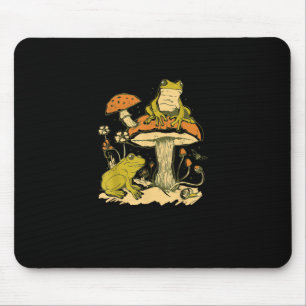 Frosch-Pilz-Cottagecore-Ästhetik-Goblincore-Schnit Mousepad