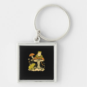 Frosch-Pilz-Cottagecore-Ästhetik-Goblincore-Schnit Schlüsselanhänger